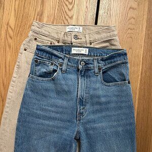 A&F Ultra High Rise 90s Straight Jean Bundle